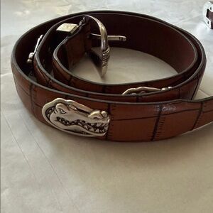Brown Crocodile Pattern Belt